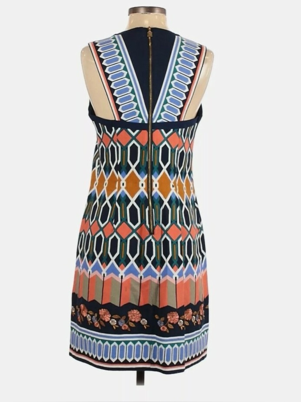 NWT Laundry by Shelli Segal Embroidered Geometric Shift Dress Size 10 - Picture 2 of 16